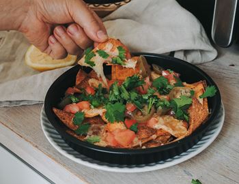 Homemade nachos in the air fryer