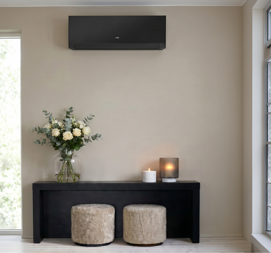 Heat pump in living room