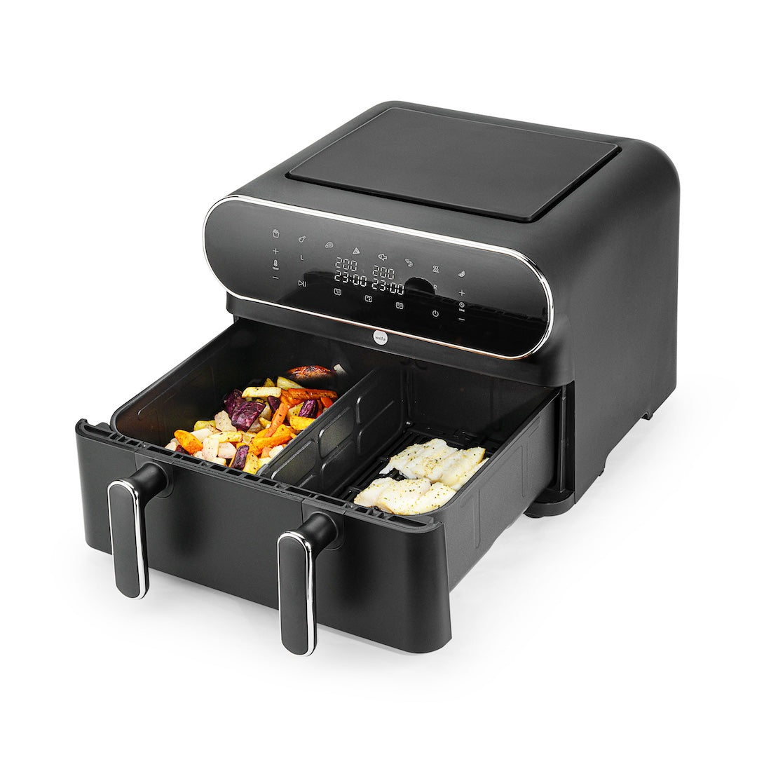 Małe potrawy przygotowane w frytkownicy Airfryer Dual-Zone 2x5,5 l