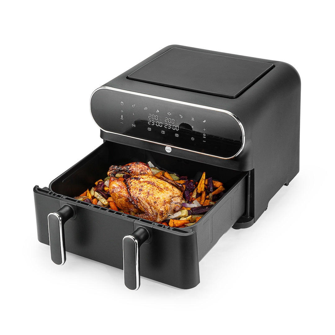 Małe potrawy przygotowane w frytkownicy Airfryer Dual-Zone 2x5,5 l
