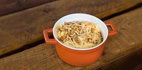 Salted caramel ice cream with walnut crokan
