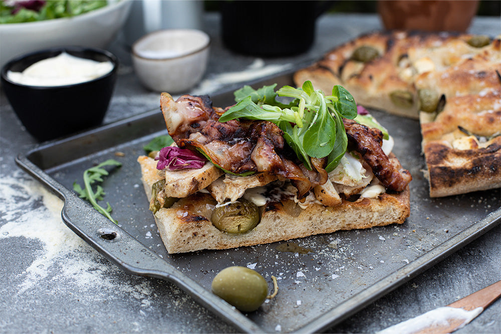 Cripsy and airy Focaccia in Wilfa pizza oven