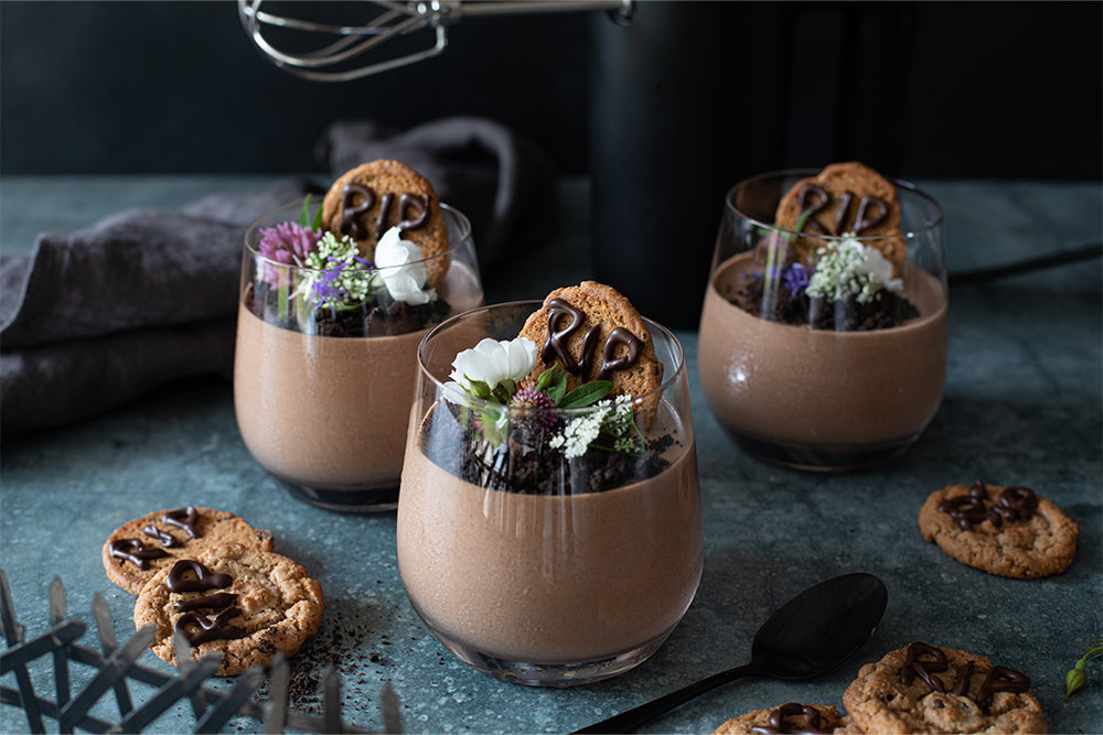 Halloween chocolate mousse