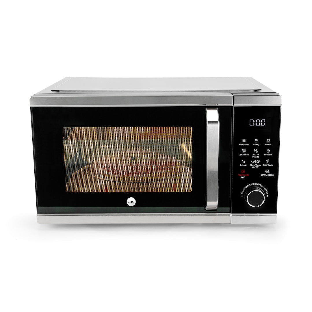Microwave multioven 3-in-1 Mac-25s from the front with fries